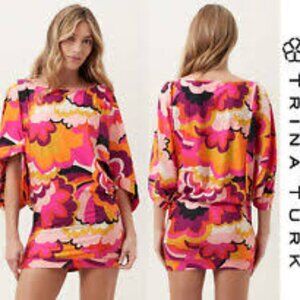 NEW Trina Turk Fan Faire Swim Tunic Dress Sz L/XL